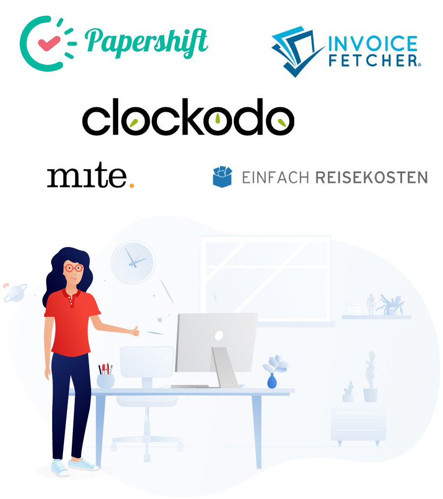 Grafik: Verbindung zwischen Shopsystemen und sevDesk