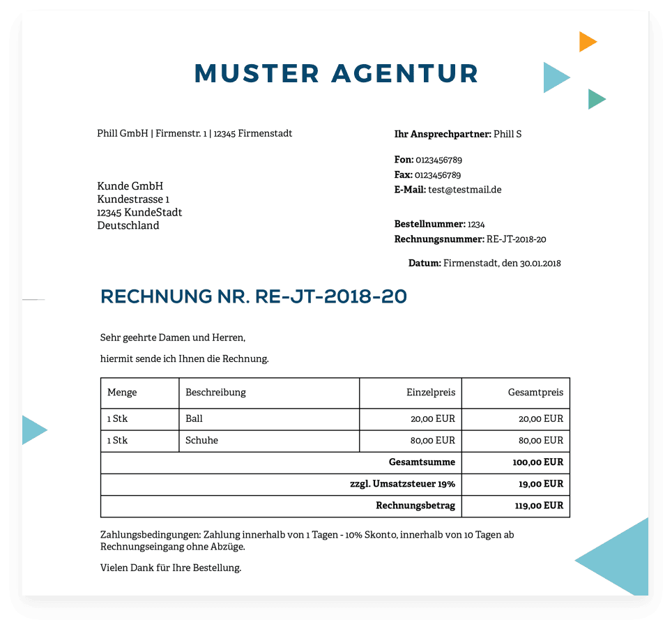 Erstelle professionelle Rechnungen