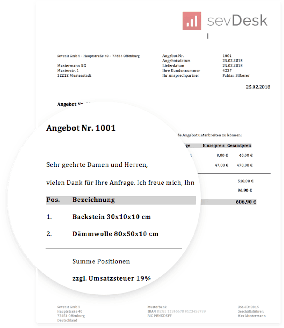 Angebotsvorlage für Word & Excel | Kostenlos downloaden