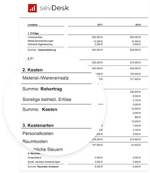 BWA Betriebswirtschaftlicheauswertung Vorlage Muster für Excel