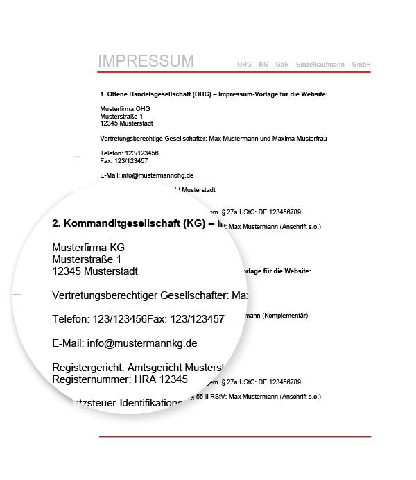 Impressum Vorlage - Anleitung & Kostenloser Word Download