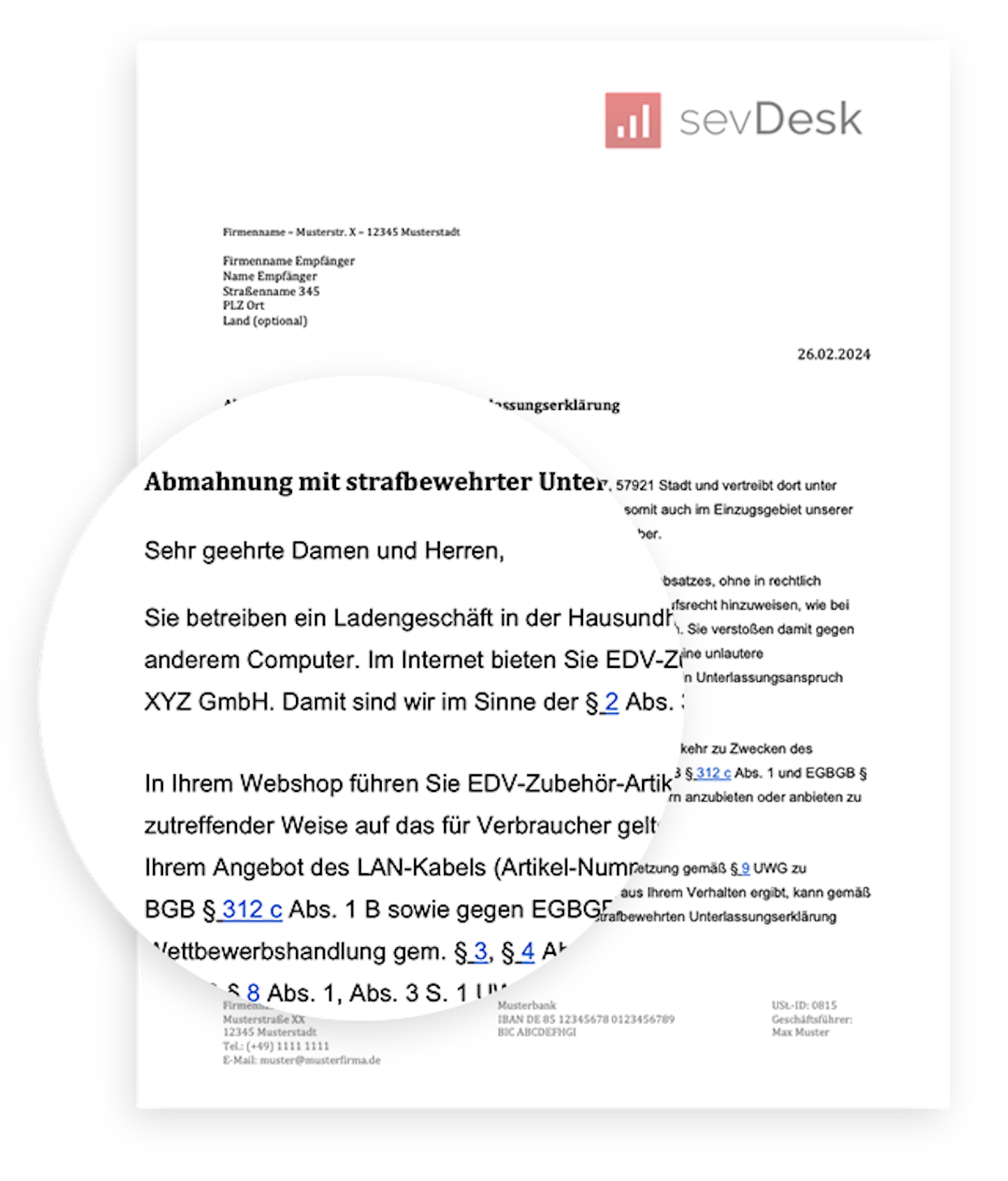 Kostenlose Abmahnungsvorlagen mit Anleitung