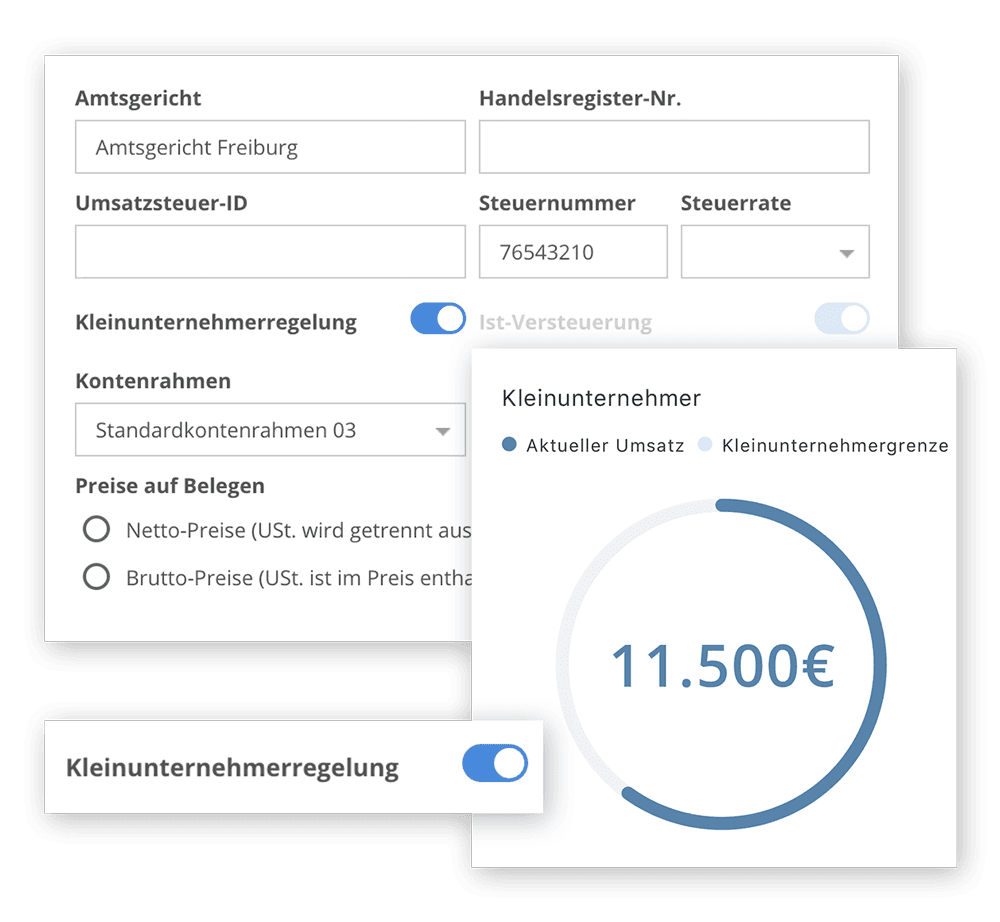 kleinunternehmerregelung in sevDesk