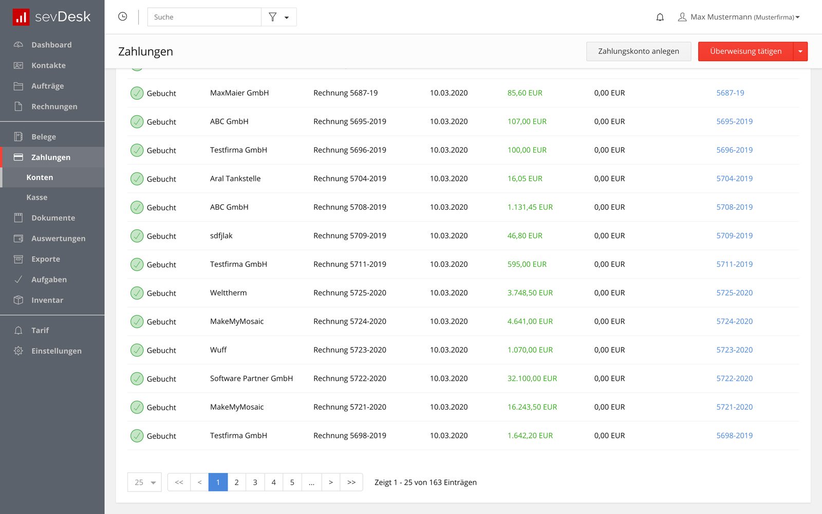 Online Banking in sevDesk integriert