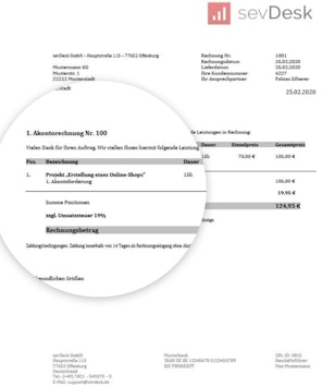 Kostenloses Akontorechnung Muster
