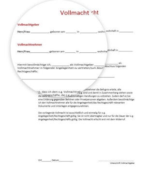 Vollmacht Muster Kostenloser Download Der Vorlage