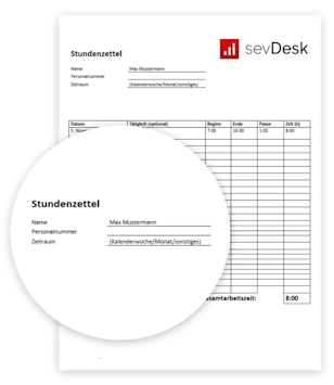 Kostenlose Stundenzettel Vorlage