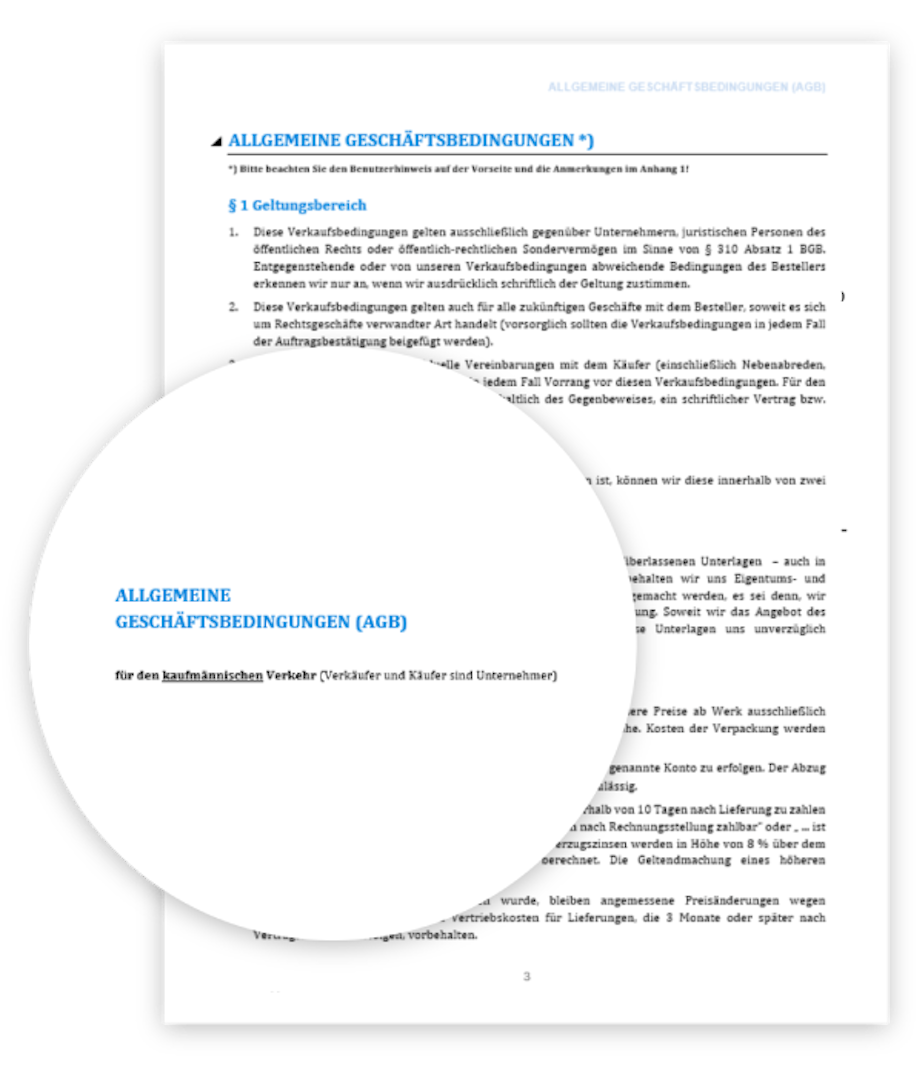 AGB Muster- kostenloser Download | Word