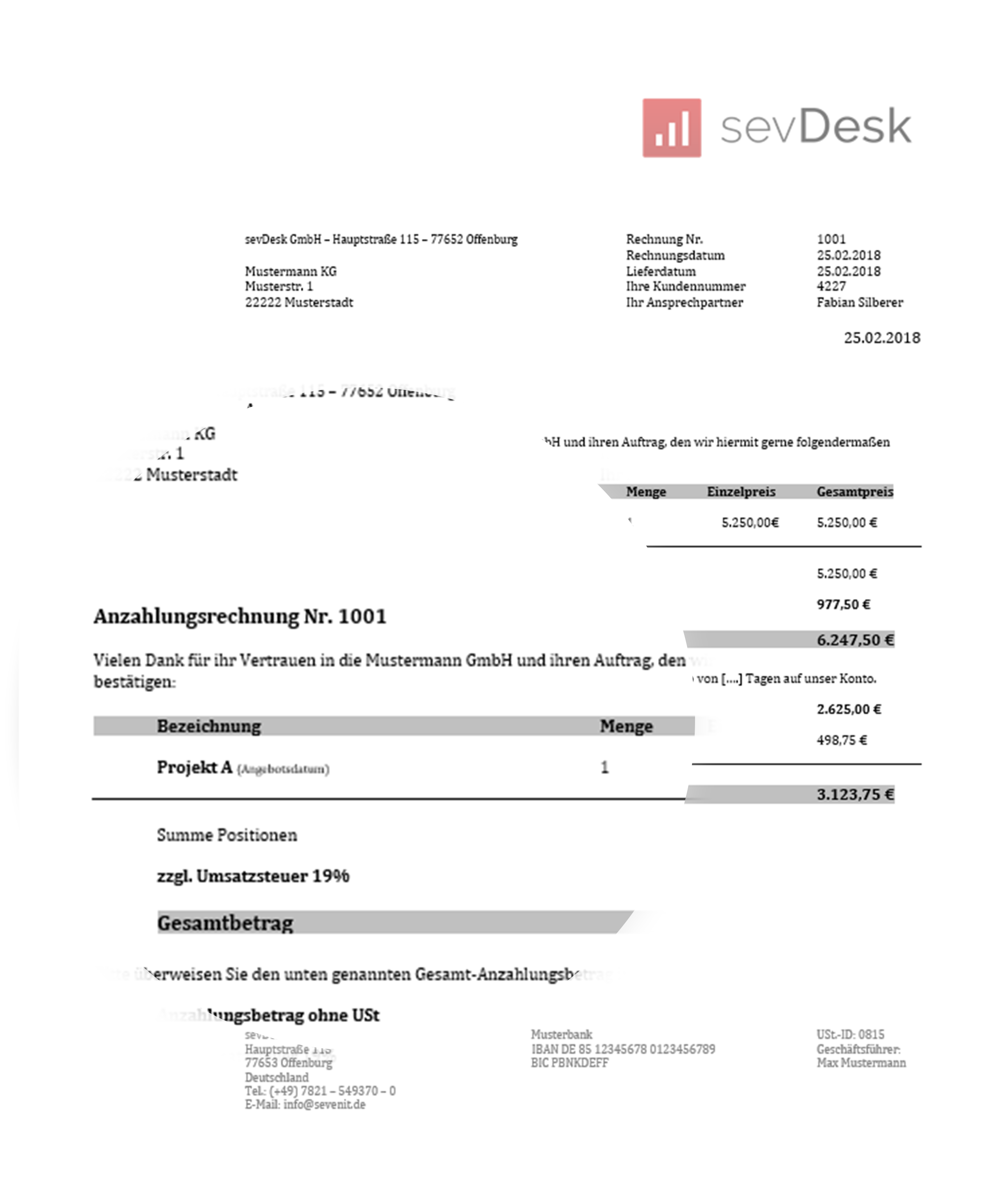 Anzahlungsrechnung Muster - Kostenloser Download & Infos