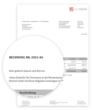 Kostenlose Rechnungsvorlage für Musiker