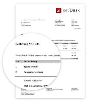 Kfz Rechnung - Muster zum kostenlosen Download
