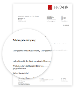 Kostenlose Zahlungsbestätigung Vorlage mit Anleitung