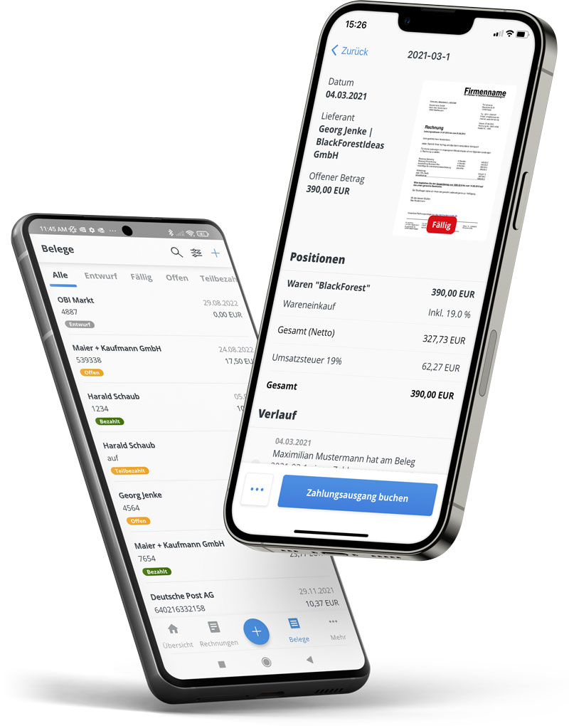 Mobile Buchhaltung mit der sevDesk App