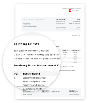 Kostenlose Rechnungsvorlage für Word, Excel und PDF 