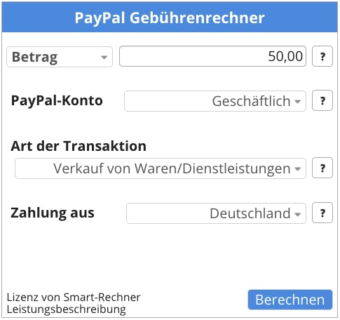 PayPal Gebuehrenrechner