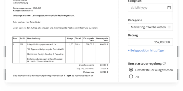 Halte deine Buchhaltung sauber