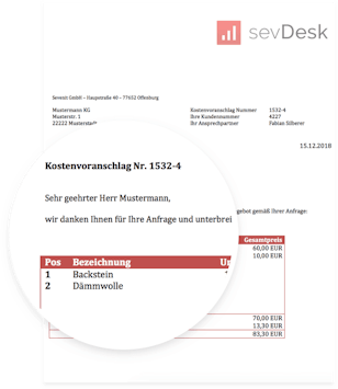 Kostenvoranschlag Vorlage Muster Zum Gratis Download