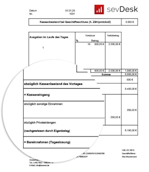 Kassenbericht Kassenbuch Vorlage Zum Ausdrucken Pdf