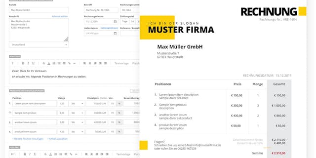 professionelle rechtssichere Rechnungen schreiben