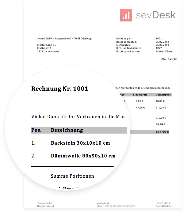 Rechnungsvorlage Für Word, Excel & PDF Downloaden - Kostenlos!