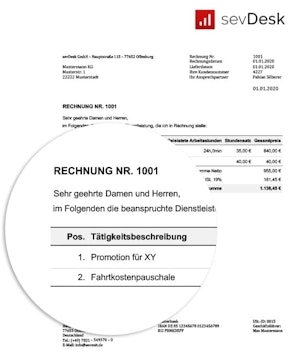 rechnungsvorlage dienstleistung muster